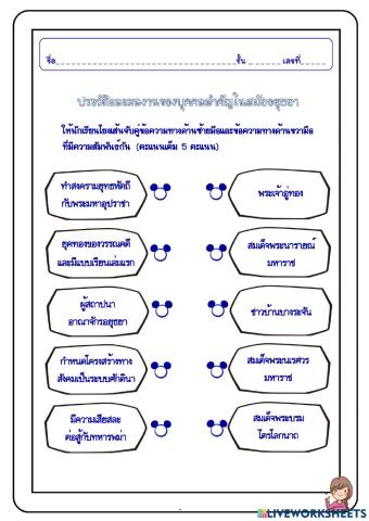 บุคคลสำคัญในสมัยอยุธยา