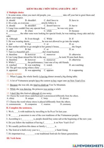 E8 - first term revision 6