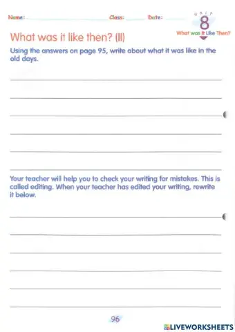 Writing - The old days