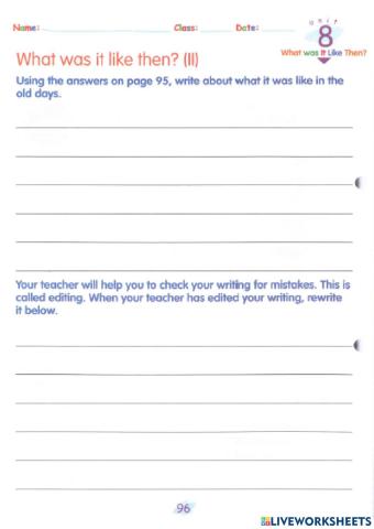 Writing - The old days