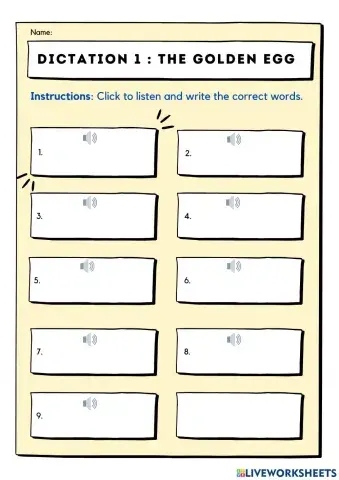 Dictation 1 : The Golden Egg