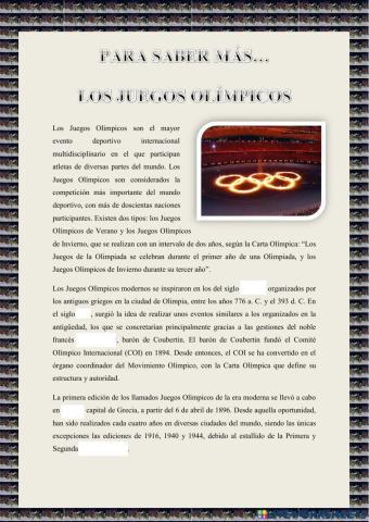 Para saber mas los jjoo