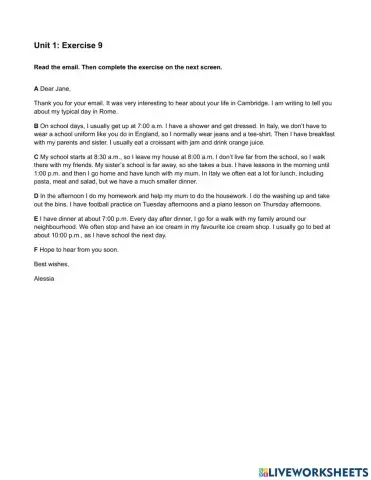 Mindset Foundation - Reading Skills Modules - Unit 1 Ex9