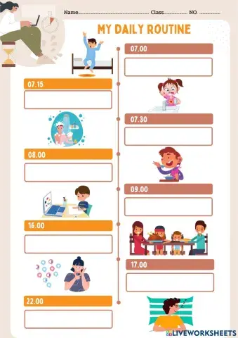 Daily Routine Timeline