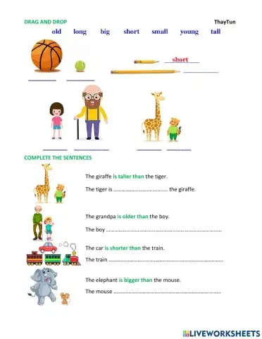 Adjective, comparative