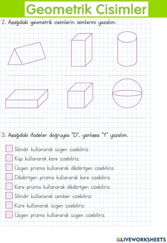 Geometrik Şekiller Ve Cisimler