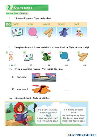 Unit 2: Our Vacation - Lesson 4 - Phonics