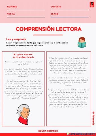 4º ud4 comprensión lectora lengua