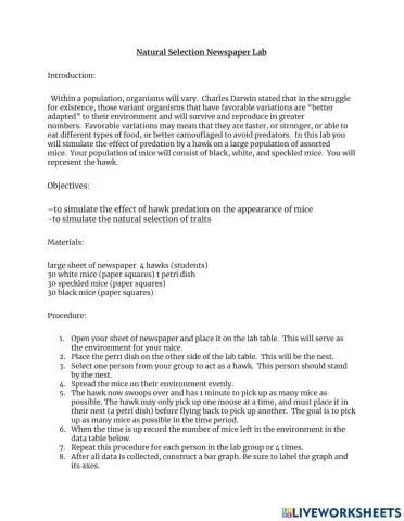 Natural Selection Lab