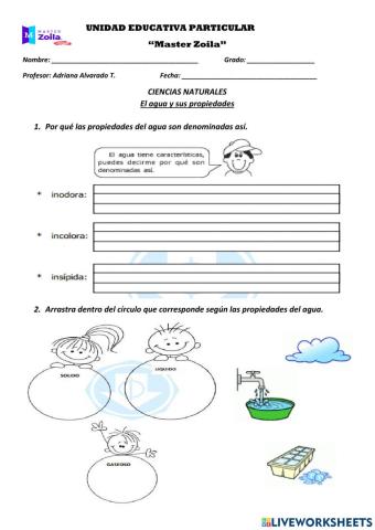 Propiedades del agua