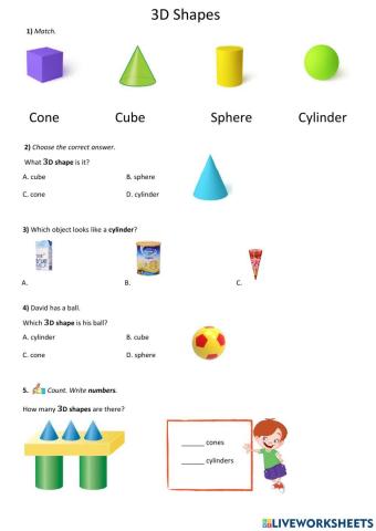 3d shapes grade 1