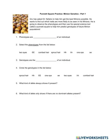 Minion Genetics: Part 1