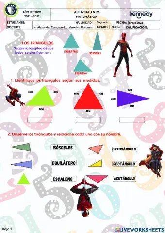 Clasificación de triángulos