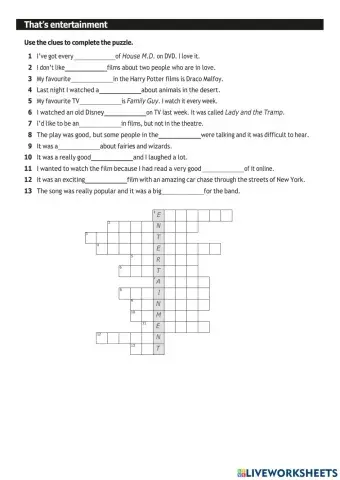 Film and tv - 9th grade