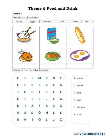 Theme 6 Food & Drink. Lesson 1