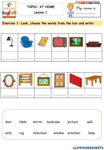 Starter1C- topic: At home- Lesson 1