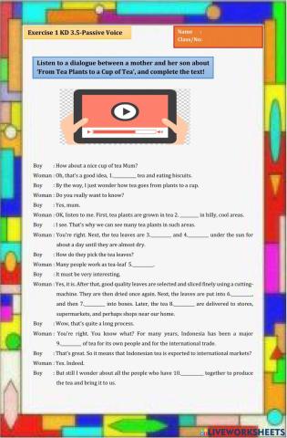 Exercise 1 KD 3.5-Passive voice