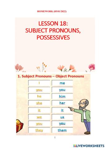 Pronouns & Possessives