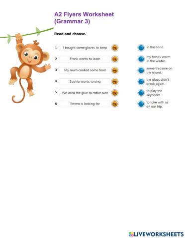 A2 Flyers Worksheet Grammar 3