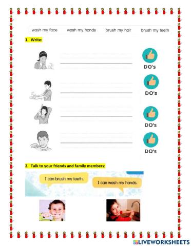 Vocabulary: healthy habits