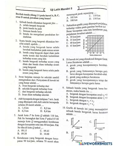 Fisika bab 5 Gerak Lurus