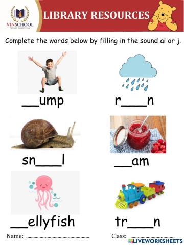 Phonics: ai or j