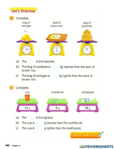 Let's practice (comparing mass)