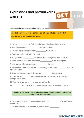 Expressions and Phrasal verbs with GET