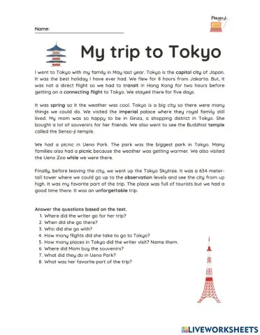 Trip to Tokyo