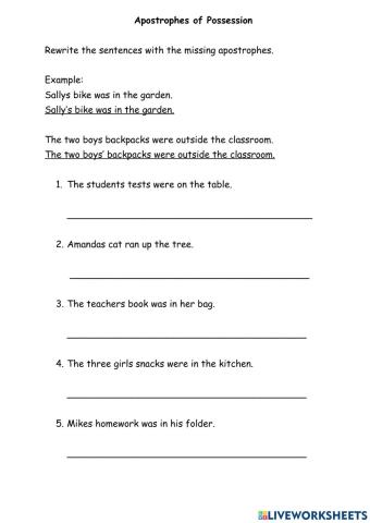 Apostrophes of Possession