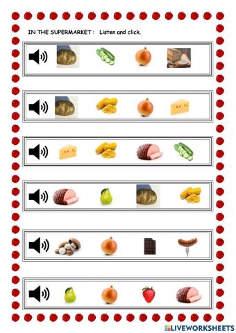 Listen and Click: In the supermarket