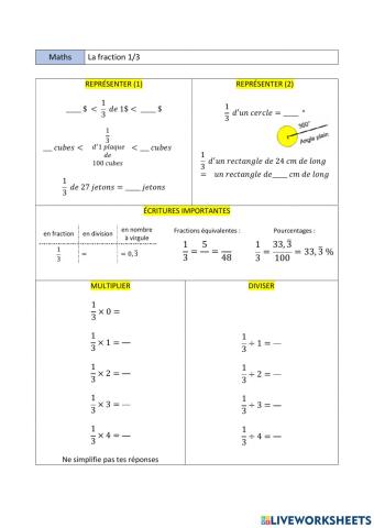 La fraction unitaire 1-3
