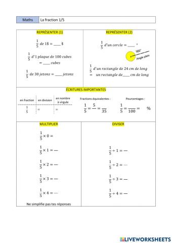 La fraction unitaire 1-5