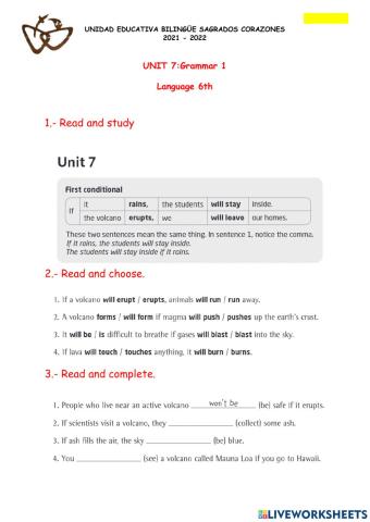 Language 6th Grammar 1 Partial 3