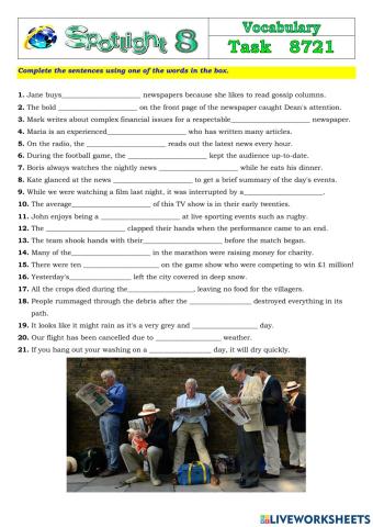 Spotlight 8 Task 8721