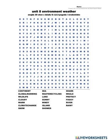 Environment and weather