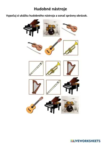 Počúvanie hudobných nástrojov
