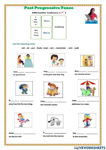 Past Progressive Tense