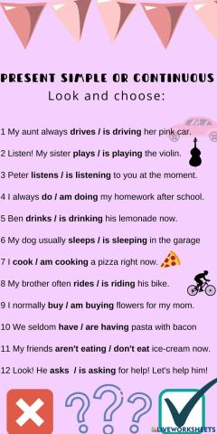 Present Simple Present Cont