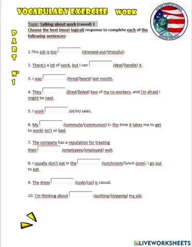 Talking about work part 1