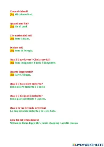 Domande generali - facilissime