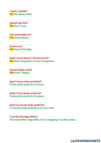 Domande generali - facilissime