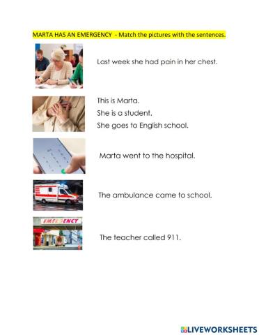 Marta has an emergency