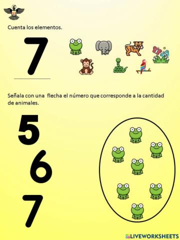 Ficha para reforzar el número 7