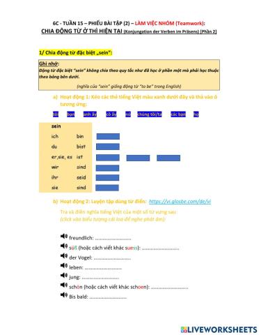 6C-W15-Phiếu bài tập NHÓM-Chia động từ 2