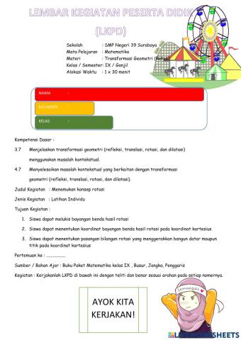 Transformasi geometri (rotasi)