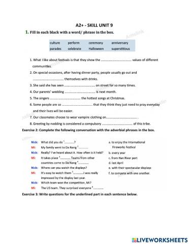 Festivals around the world