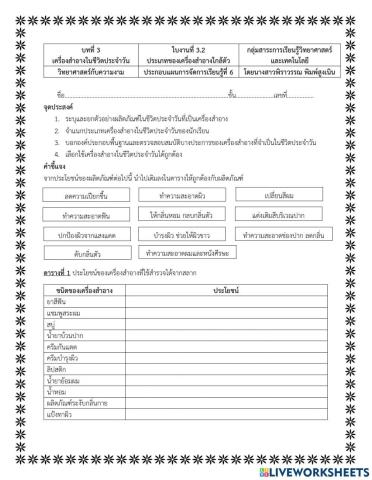 ประเภทของเครื่องสำอางใกล้ตัว