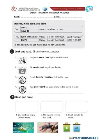 Have To - Must - Can't - Don't