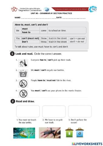 Have To - Must - Can't - Don't